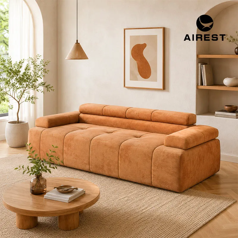 Vakuumkomprimiertes 2-Sitzer-Sofa in einer Box
