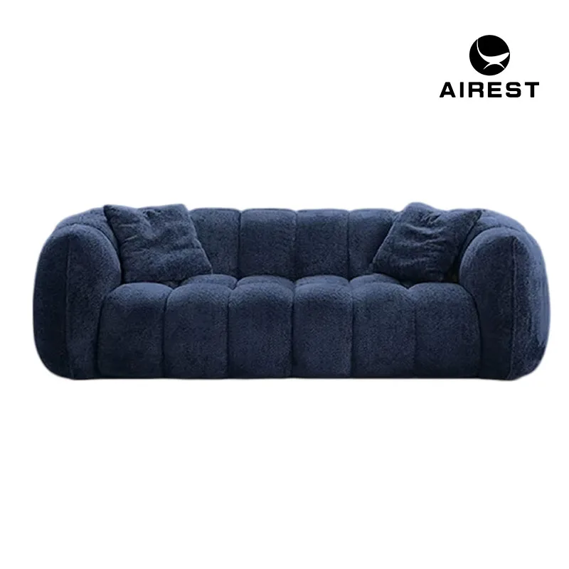 Cream Style Boneless Compressed 2-Seat Sofa in a Box